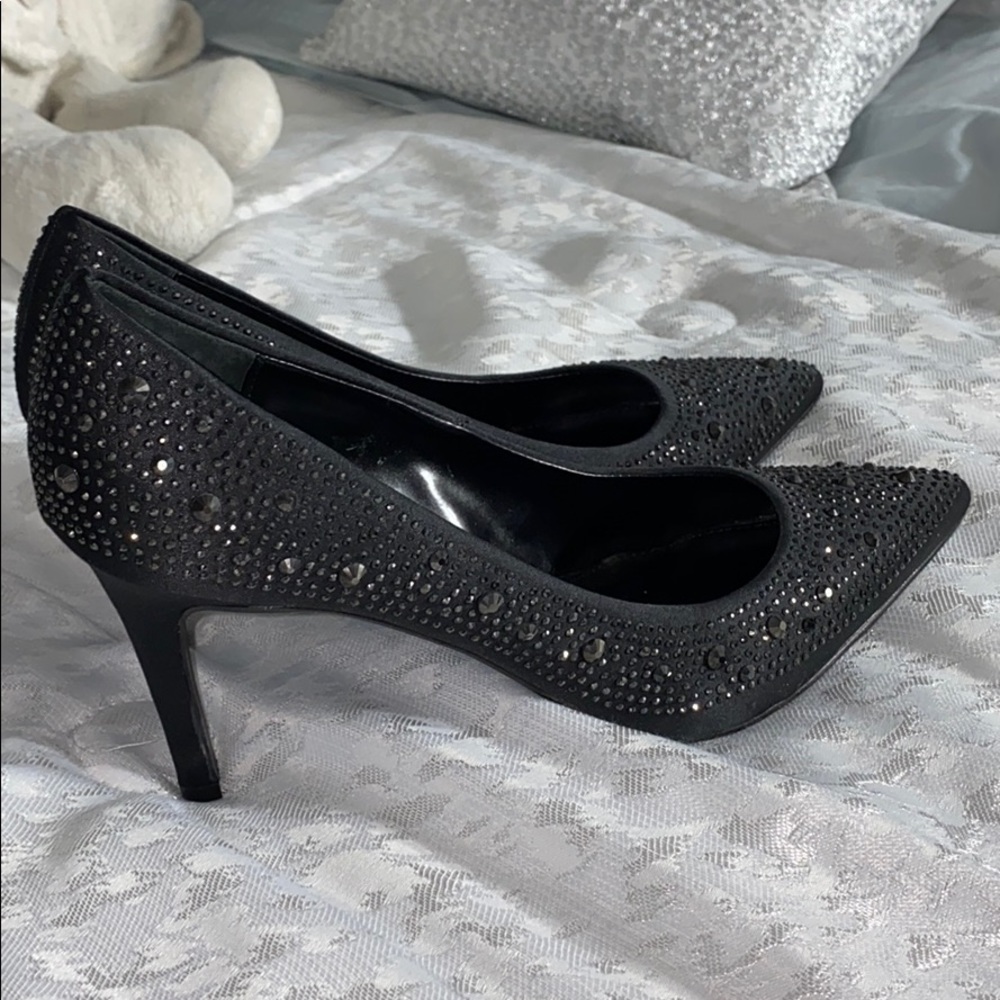 Nine west Black studded heels
